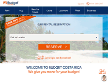 Tablet Screenshot of budget.co.cr