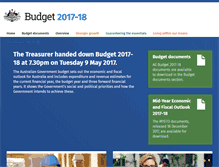 Tablet Screenshot of budget.gov.au